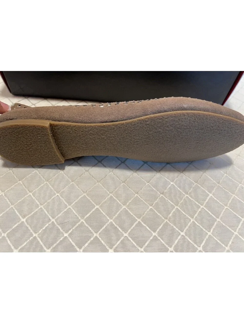 Steve Madden Taupe Suede Bling Flats Size 7